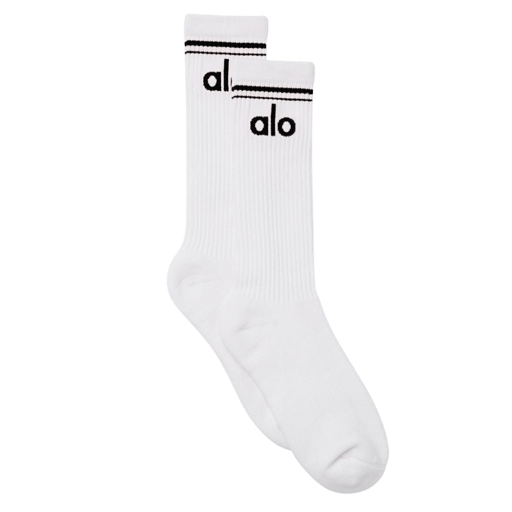 Unisex Throwback Sock - White/Black