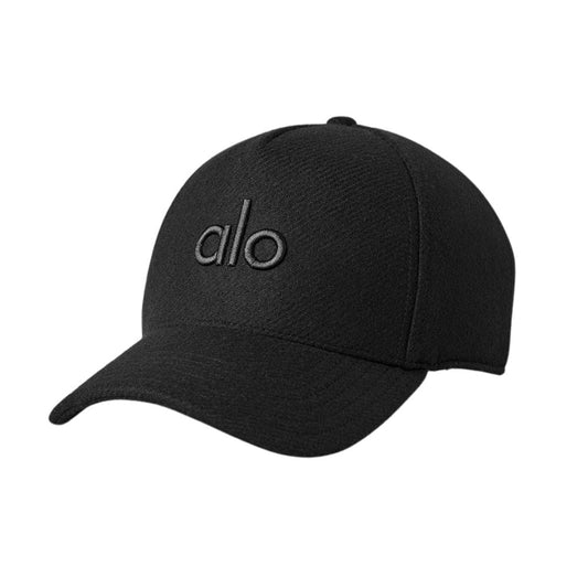 Wool Blend District Trucker Hat - Black