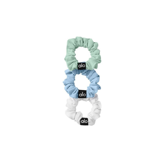 Fresh Mini Scrunchie 3-Pack - White/Seashell Blue/Spearmint