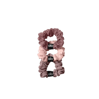 Fresh Mini Scrunchie 3-Pack - Mushroom/Pink Quartz/Smoky Quartz