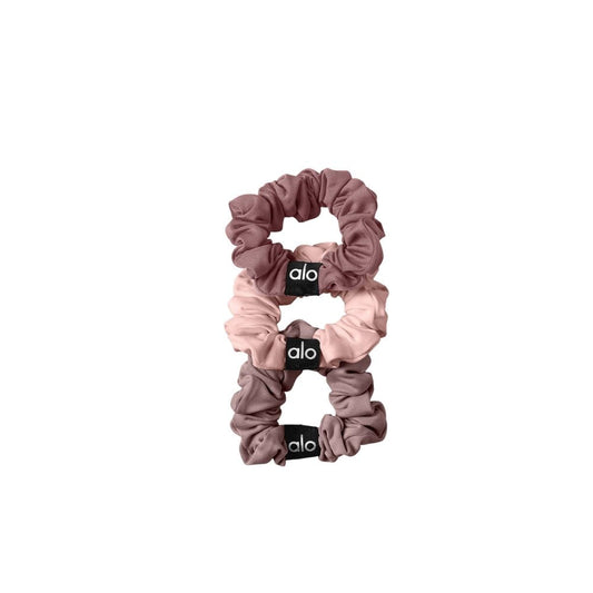 Fresh Mini Scrunchie 3-Pack - Mushroom/Pink Quartz/Smoky Quartz