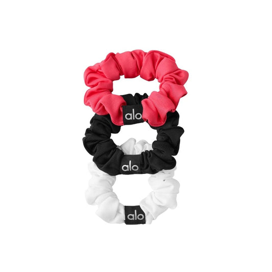 Fresh Mini Scrunchie 3-Pack - Candy Red/Black/White
